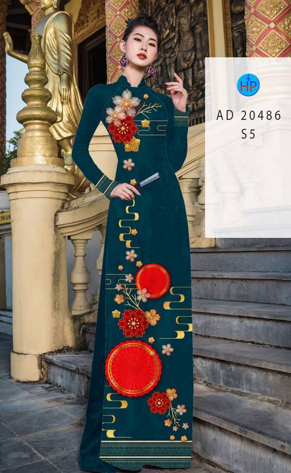 Vải Áo Dài Hoa Mai AD 20486 16